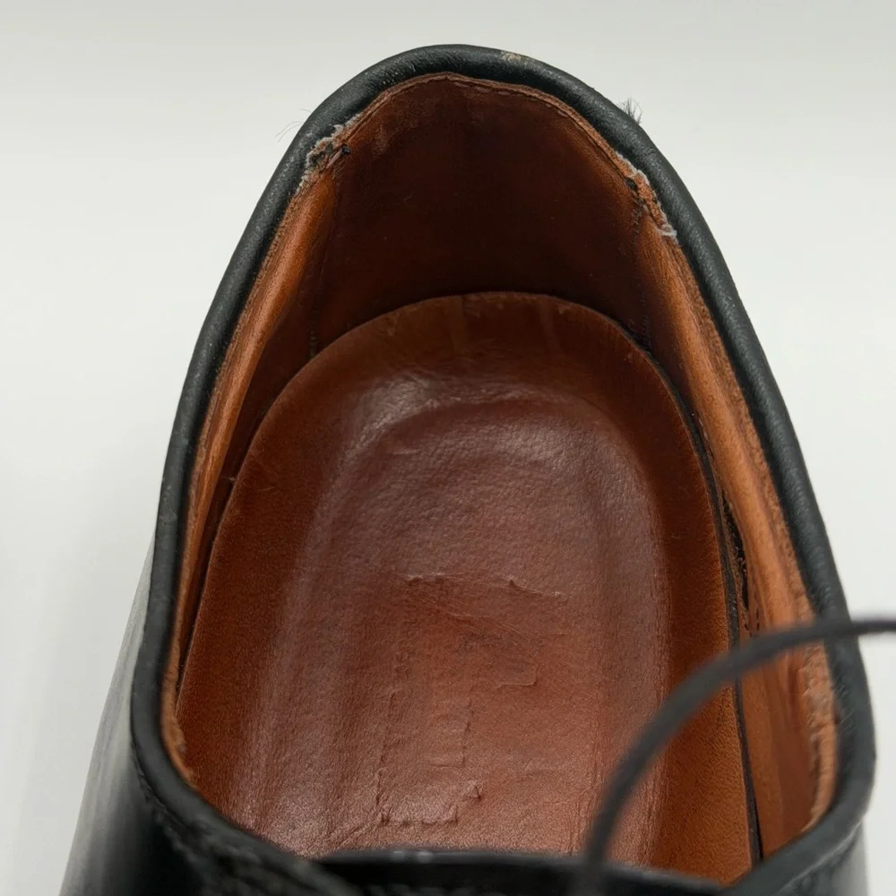 Allen Edmonds Black Ashton Leather Split Toe Rubber Sole Derby Men's Size 11.5